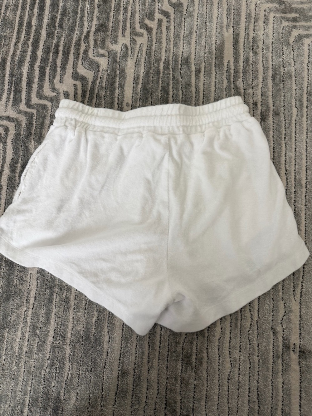 White towel terry daily drills shorts - Picture 2 of 2